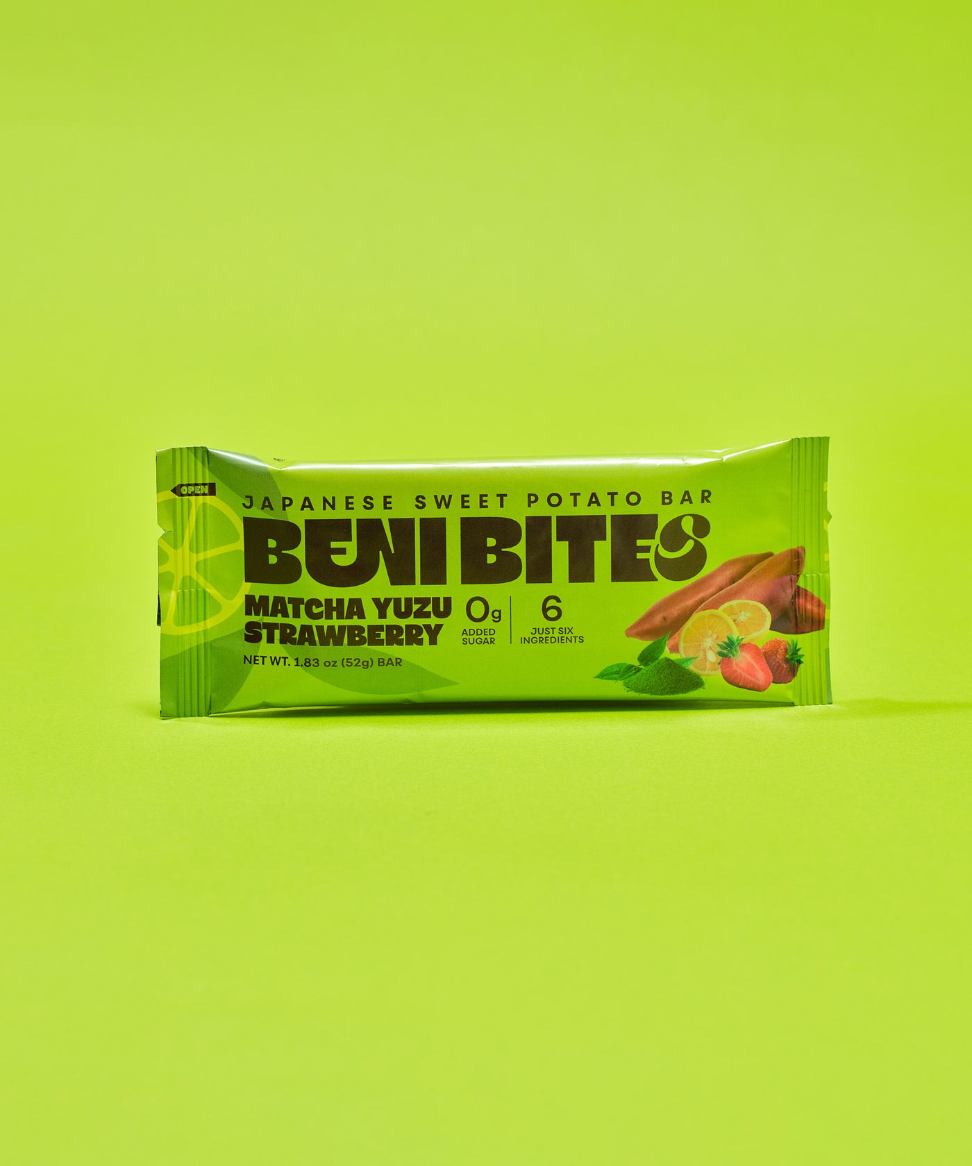 BENI BITES Japanese Dried Sweet Potato Bar Matcha Yuzu Strawberry 4bar +1 FREE bar