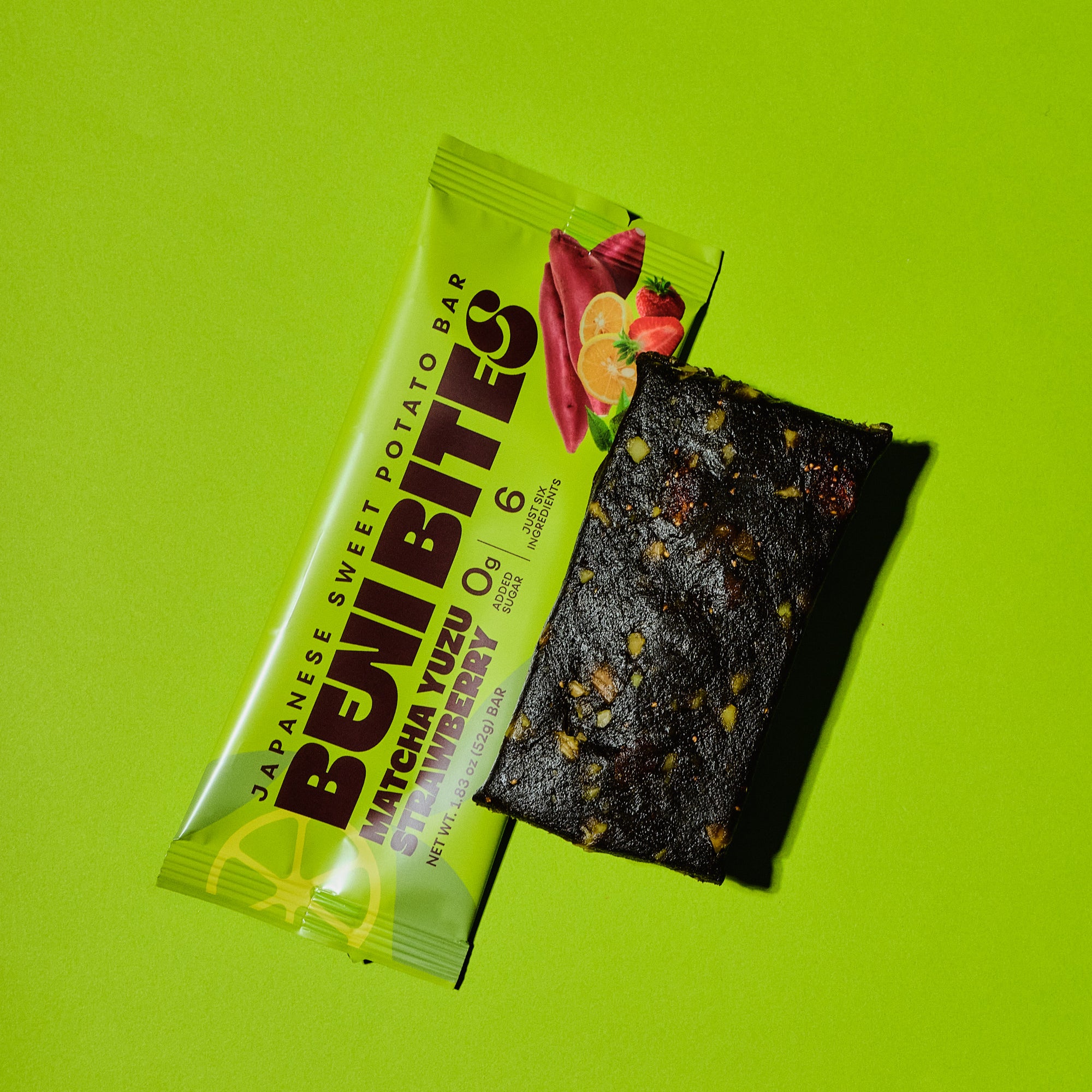 BENI BITES Japanese Dried Sweet Potato Bar Matcha Yuzu Strawberry 4bar +1 FREE bar