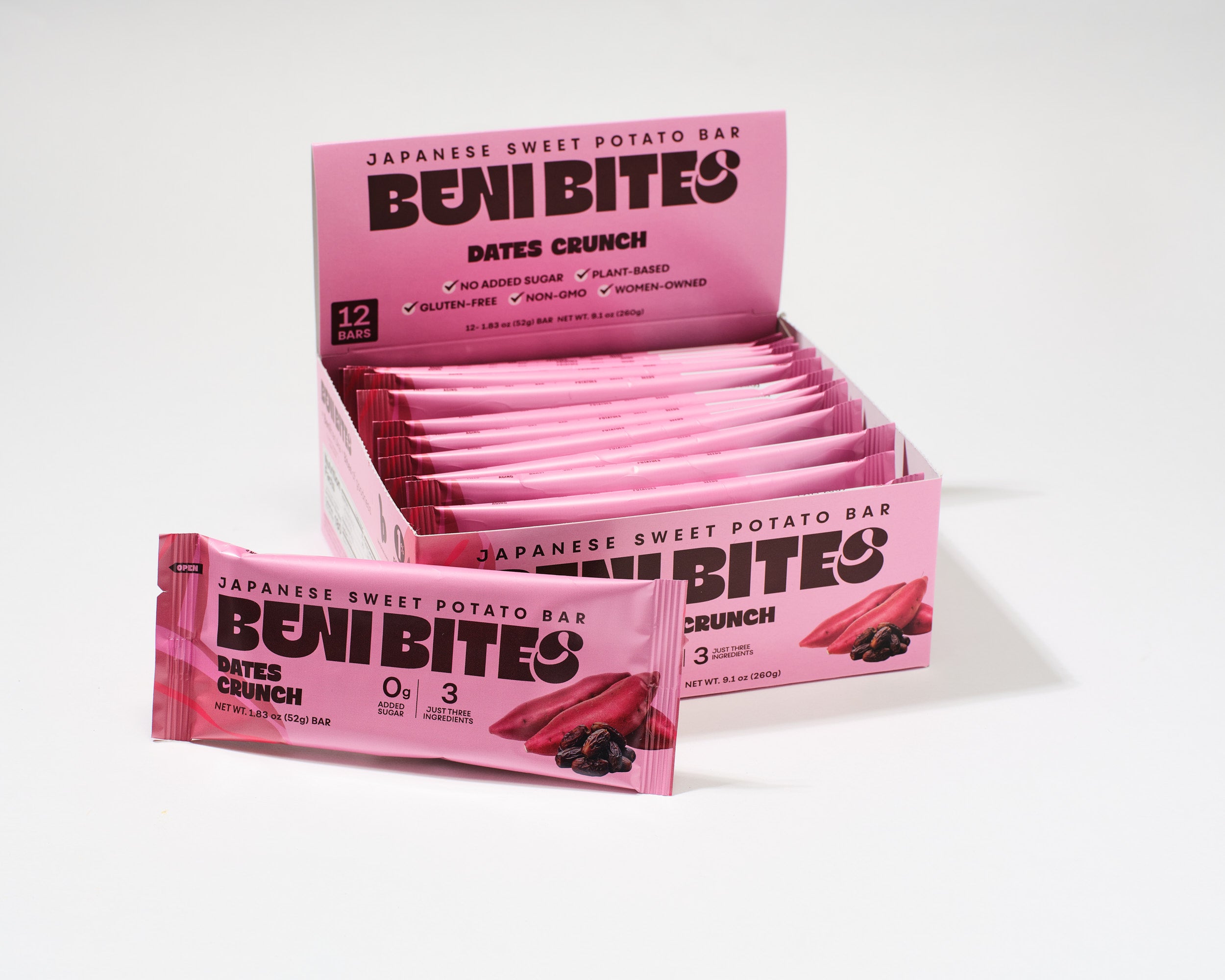 BENIBITES Japanese Dried Sweet Potato Bar Dates Crunch