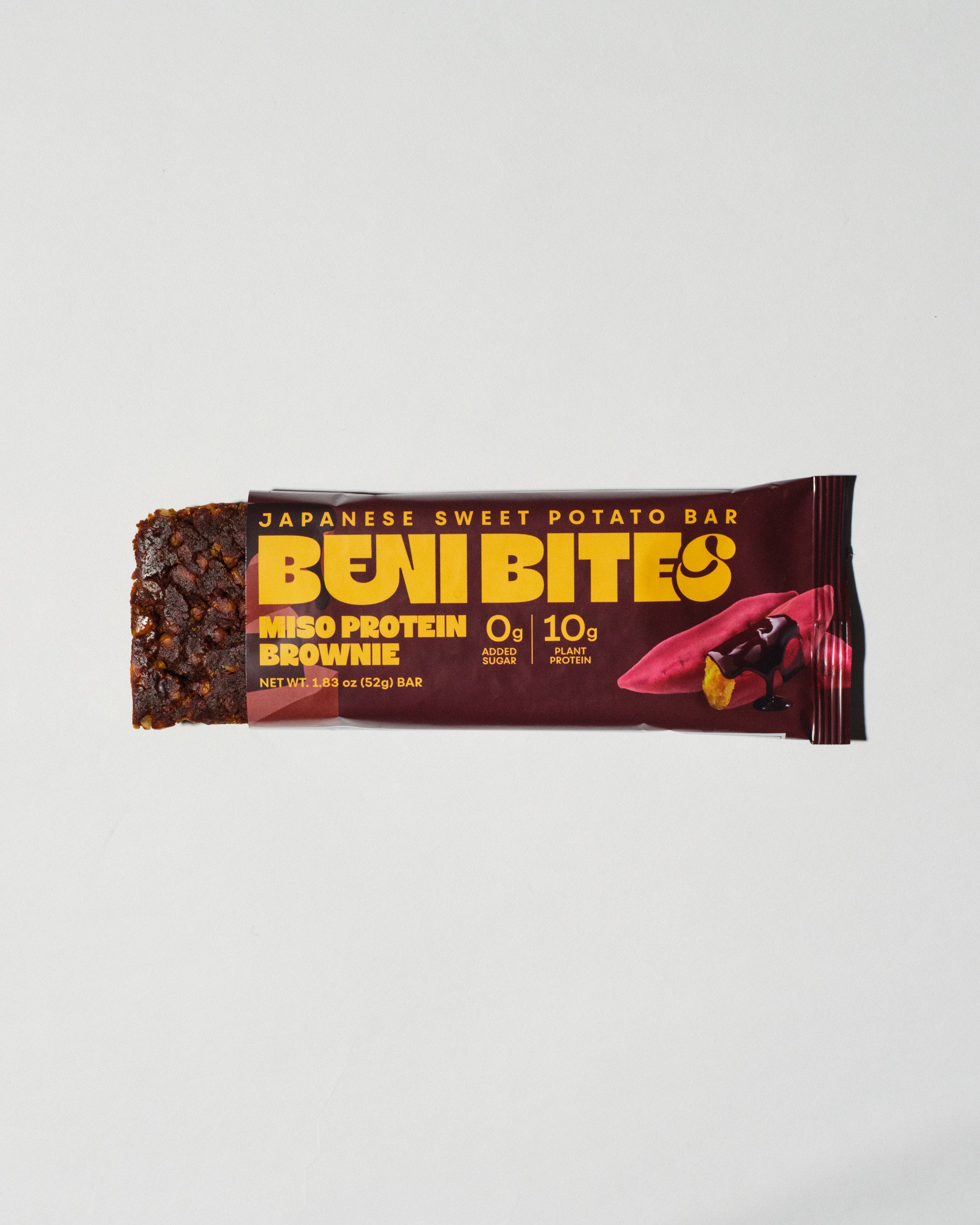 BENIBITES Japanese Dried Sweet Potato Bar Miso Protein Brownie