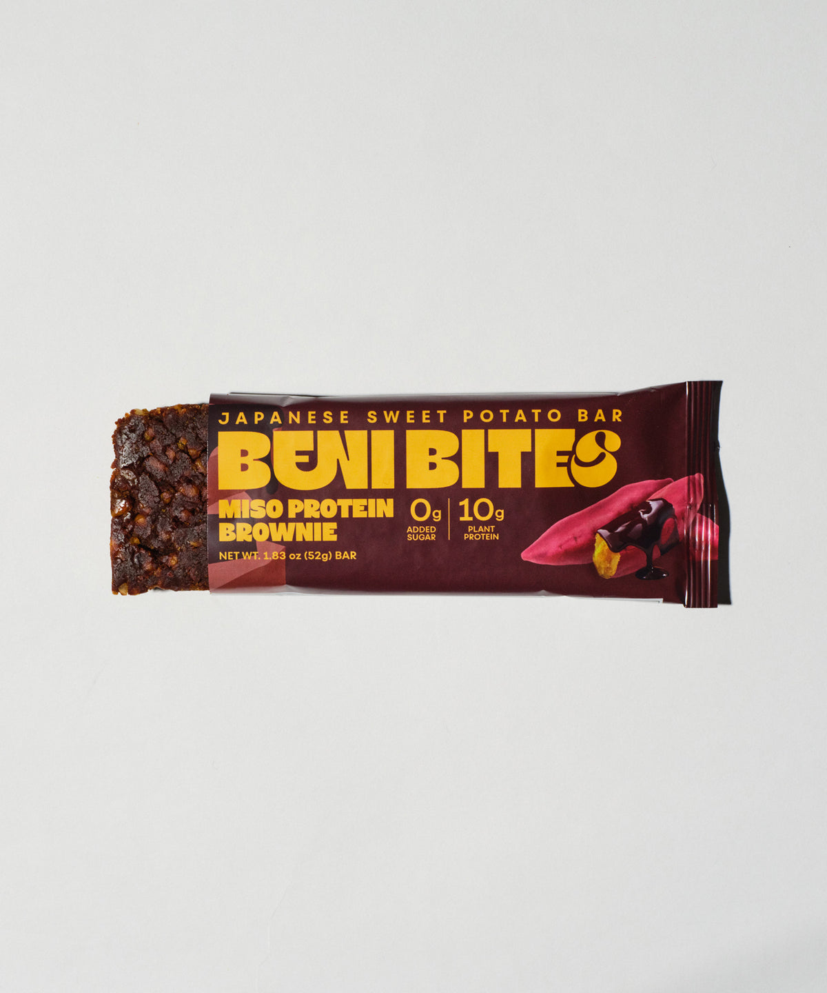 BENIBITES Japanese Dried Sweet Potato Bar Miso Protein Brownie