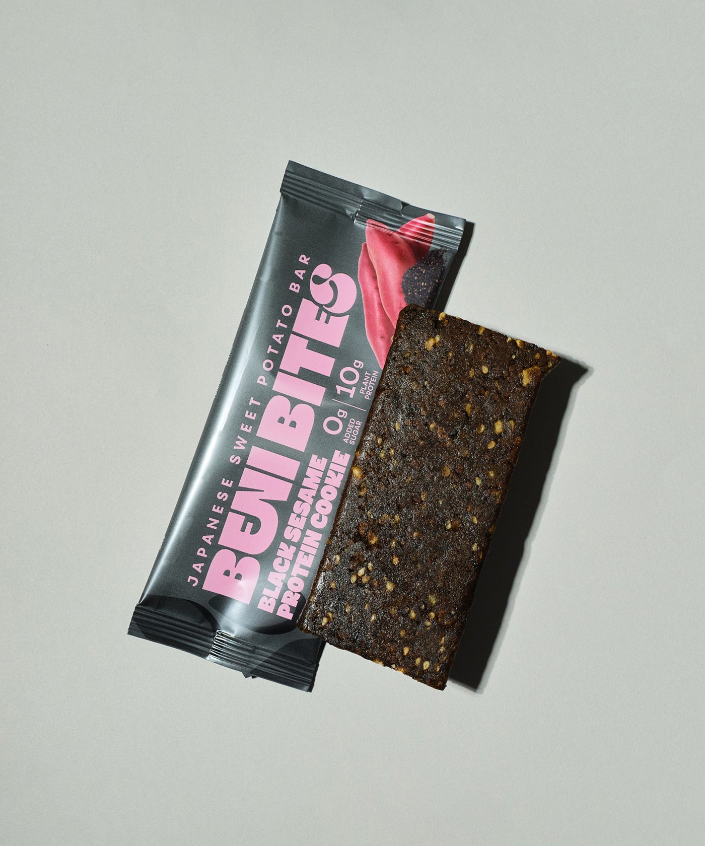 BENI BITES Japanese Dried Sweet Potato Bar Black Sesame Protein Cookies 4bar +1 FREE bar