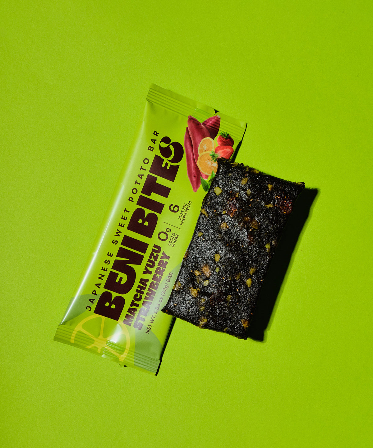 BENI BITES Japanese Dried Sweet Potato Bar Matcha Yuzu Strawberry 4bar +1 FREE bar
